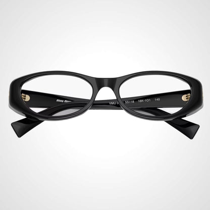  MU03ZV 16K1O1 miu miu oval black eyeglasses 55mm
