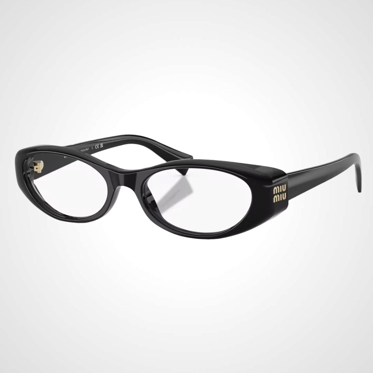  MU03ZV 16K1O1 miu miu oval black eyeglasses 55mm