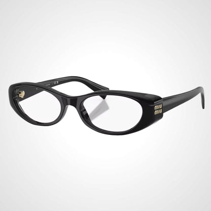  MU03ZV 16K1O1 miu miu oval black eyeglasses 55mm