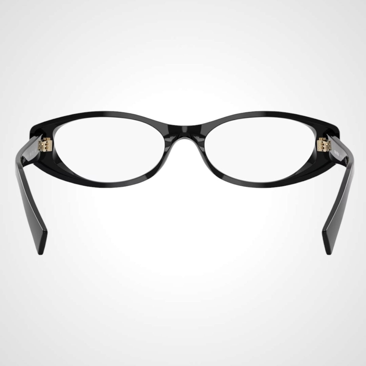  MU03ZV 16K1O1 miu miu oval black eyeglasses back view 
