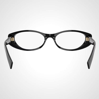  MU03ZV 16K1O1 miu miu oval black eyeglasses back view 