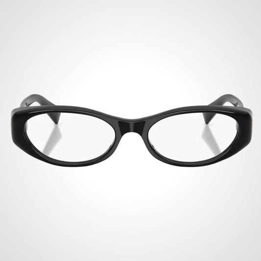  MU03ZV 16K1O1 miu miu oval black eyeglasses front frame 