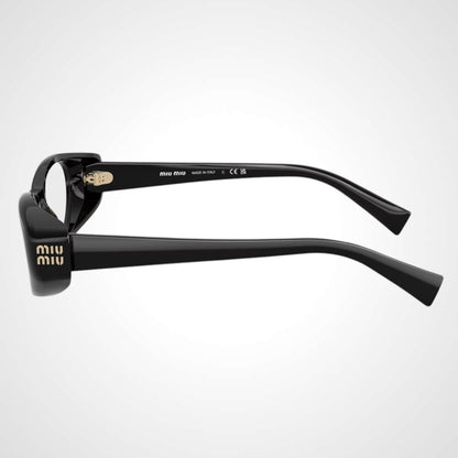  MU03ZV 16K1O1 miu miu oval black eyeglasses side view 