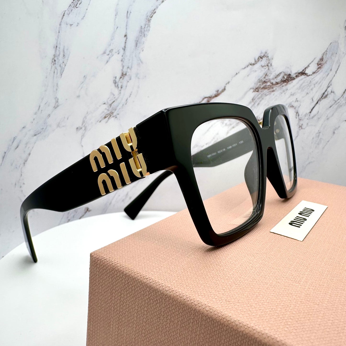 MU04UV 1AB1O1 Miu Miu black square eyeglasses for women 