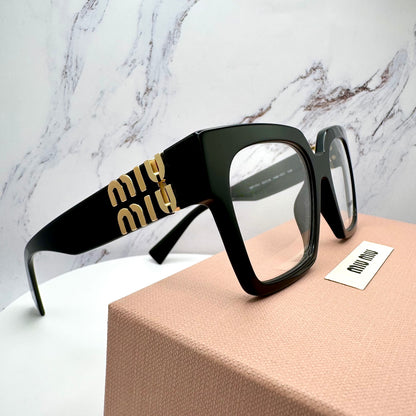 MU04UV 1AB1O1 Miu Miu black square eyeglasses for women 