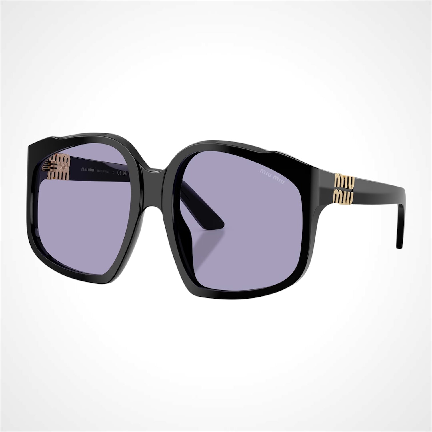 MUA07S 16K01O miu miu black sunglasses violet lens 8056262522677