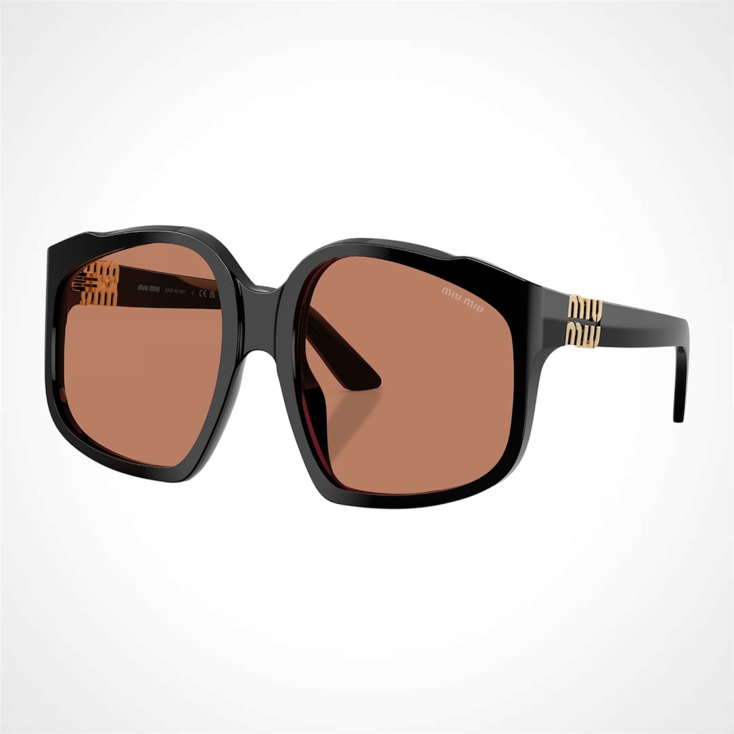 MUA07S 16K90Q MIU MIU black sunglasses with brown lens for women