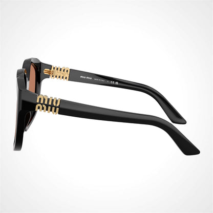 MUA07S 16K90Q MIU MIU black sunglasses with brown lens for women side view 