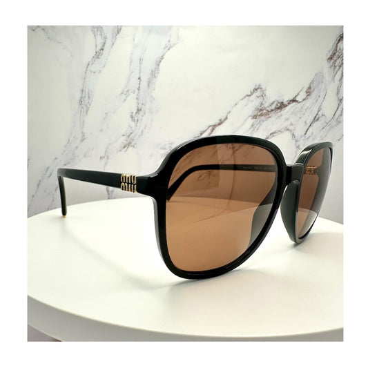 SMUB01 16K90Q MIU MIU black oversized sunglasses 