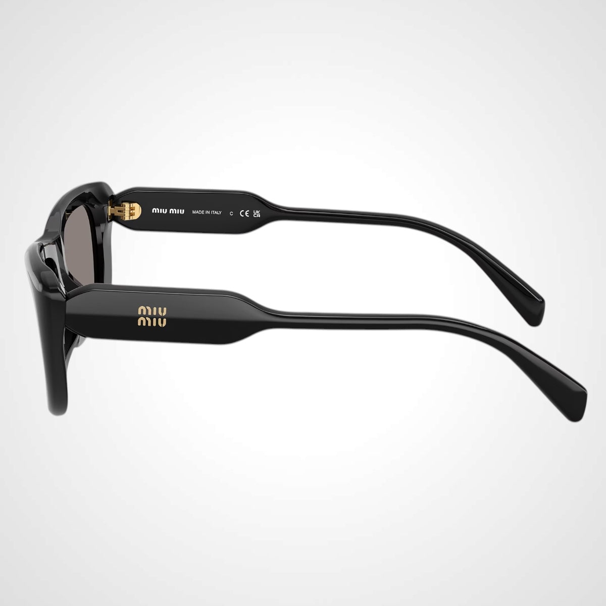 MUB12 16K80Q MIU MIU Sunglasses women's black rectangle side view 