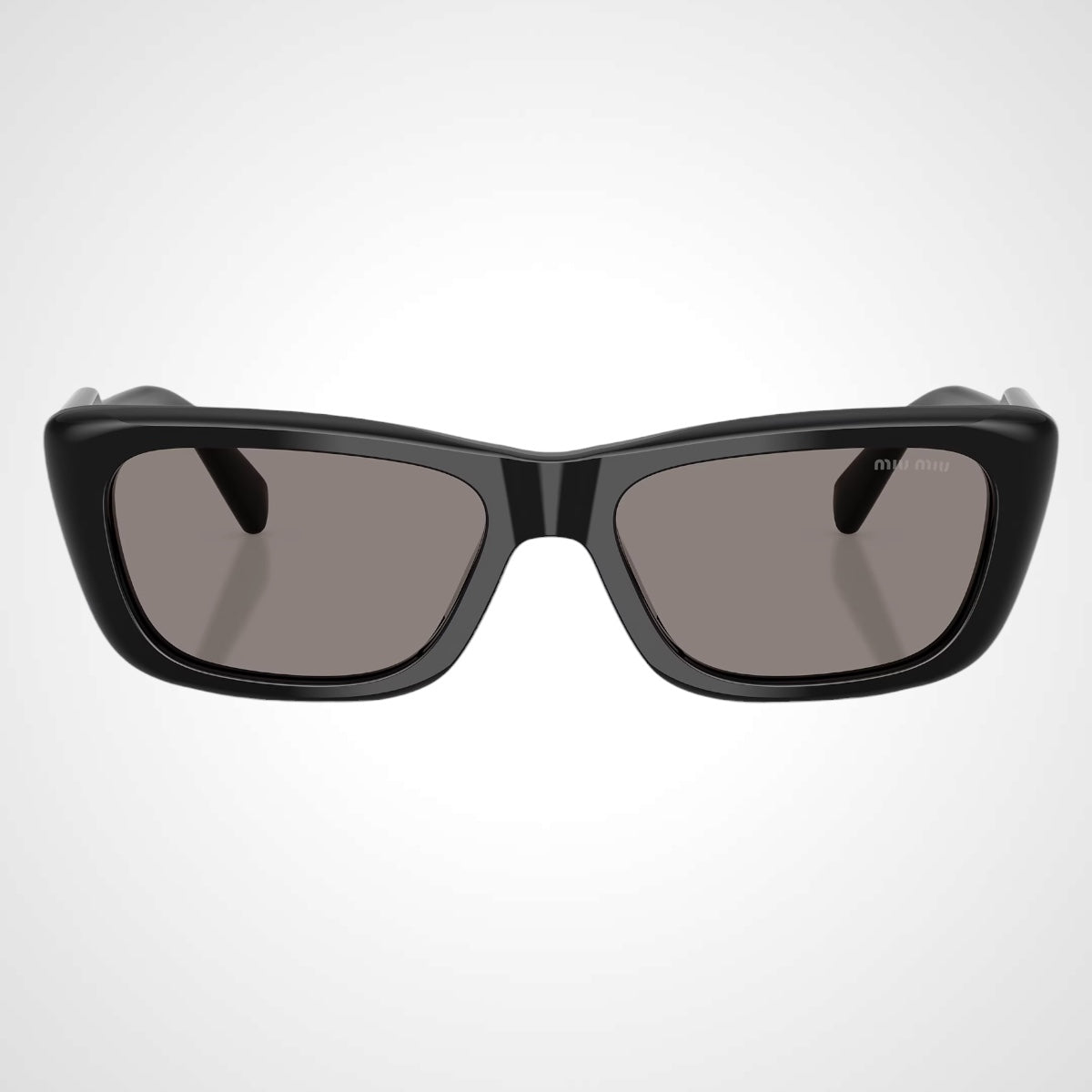 MUB12 16K80Q MIU MIU Sunglasses women's black rectangle front view 