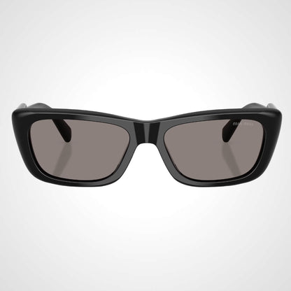MUB12 16K80Q MIU MIU Sunglasses women's black rectangle front view 