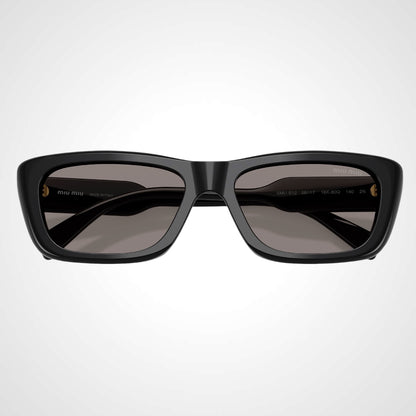MUB12 16K80Q MIU MIU sunglasses women's black rectangle front view 