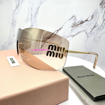 MUB53S 5AK20P MIU MIU sunglasses side view with case rimless oversized side view with box 