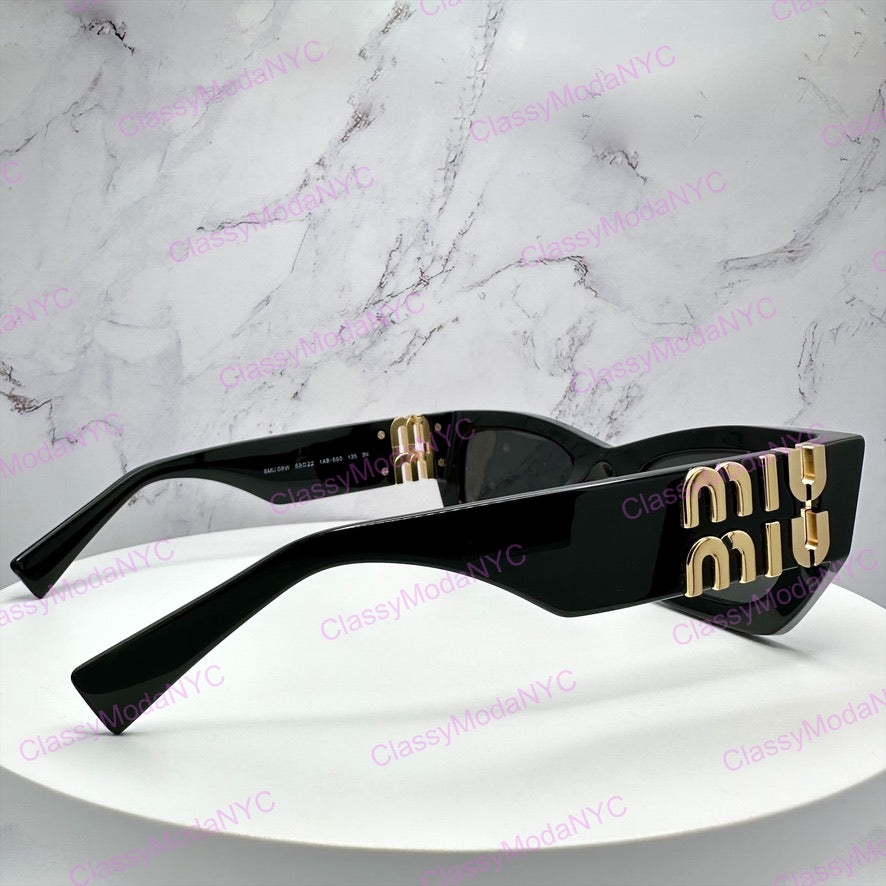 MU 09WS 1AB5S0 MIU MIU black sunglasses 3