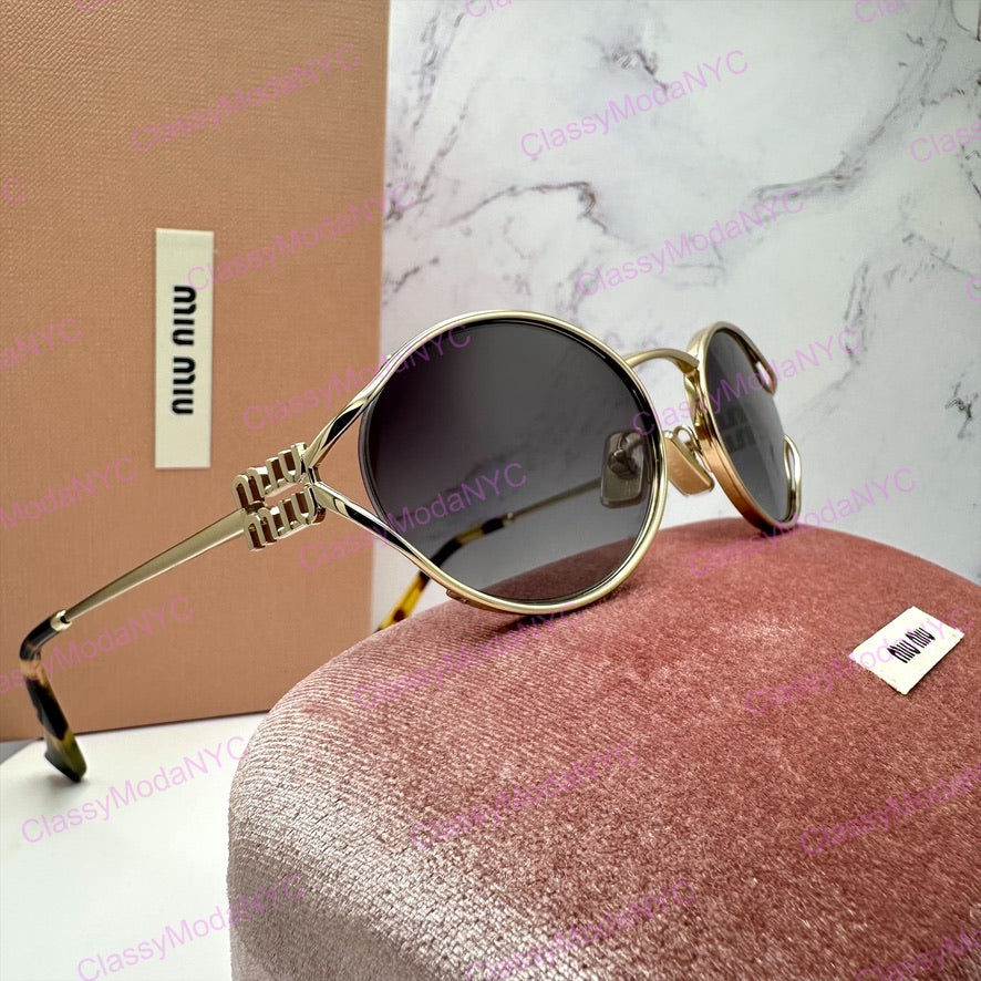 MU 52YS ZVN5D1 MIU MIU gold metal sunglasses 