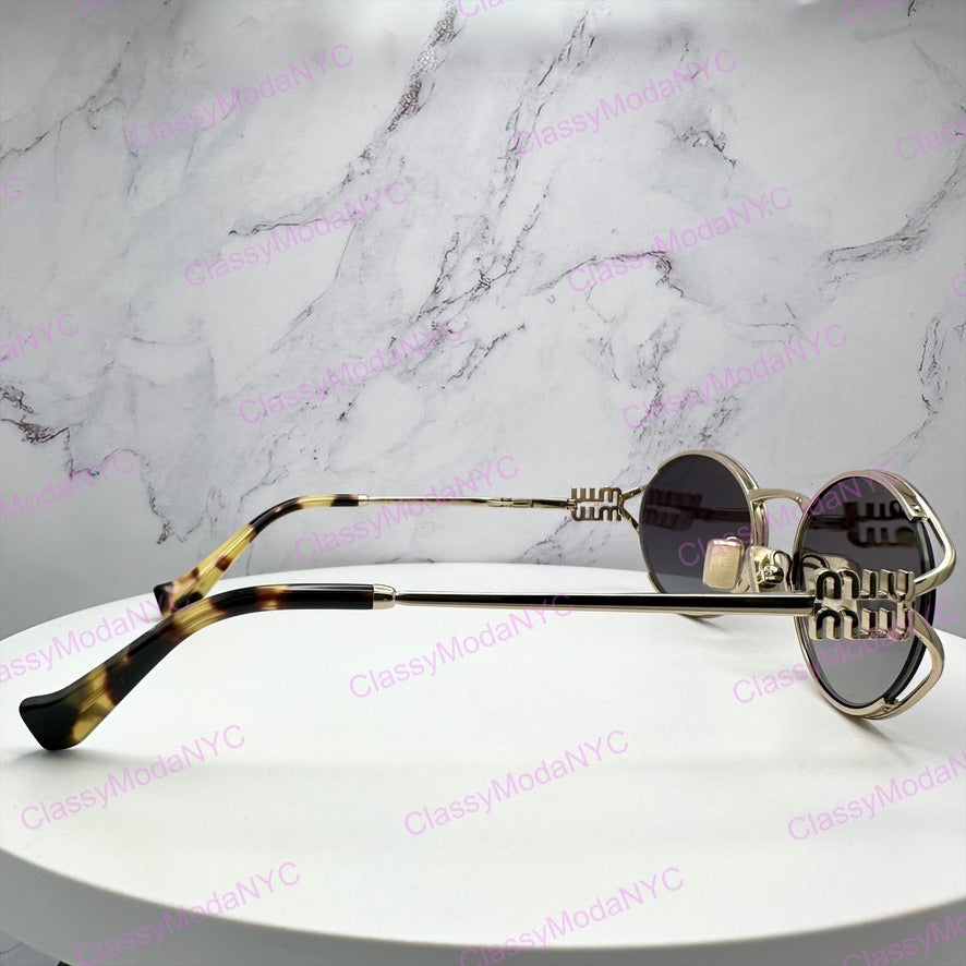 MU 52YS ZVN5D1 MIU MIU gold metal sunglasses 4