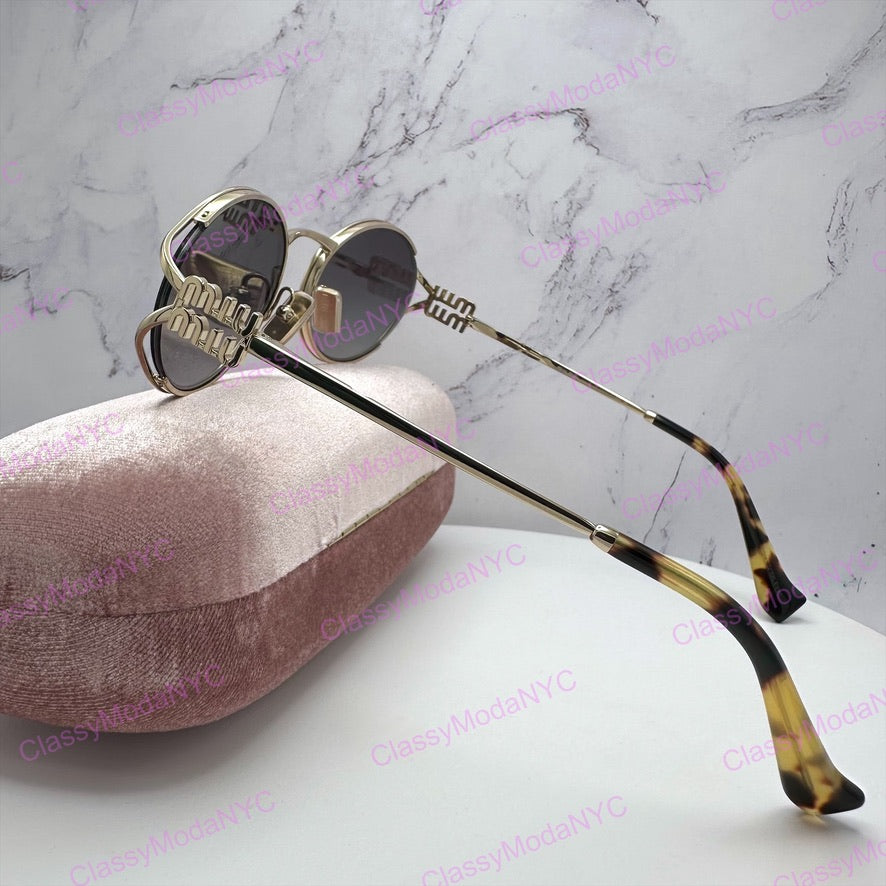 MU 52YS ZVN5D1 MIU MIU gold metal sunglasses 7