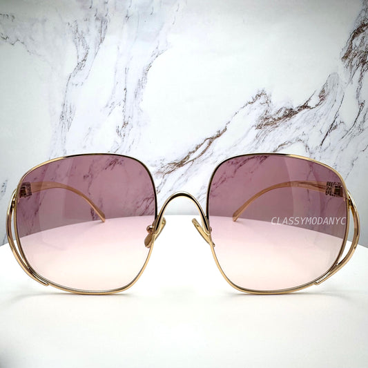 MU A57S 5AK40S Miu Miu Sunglasses front view gold metal square 
