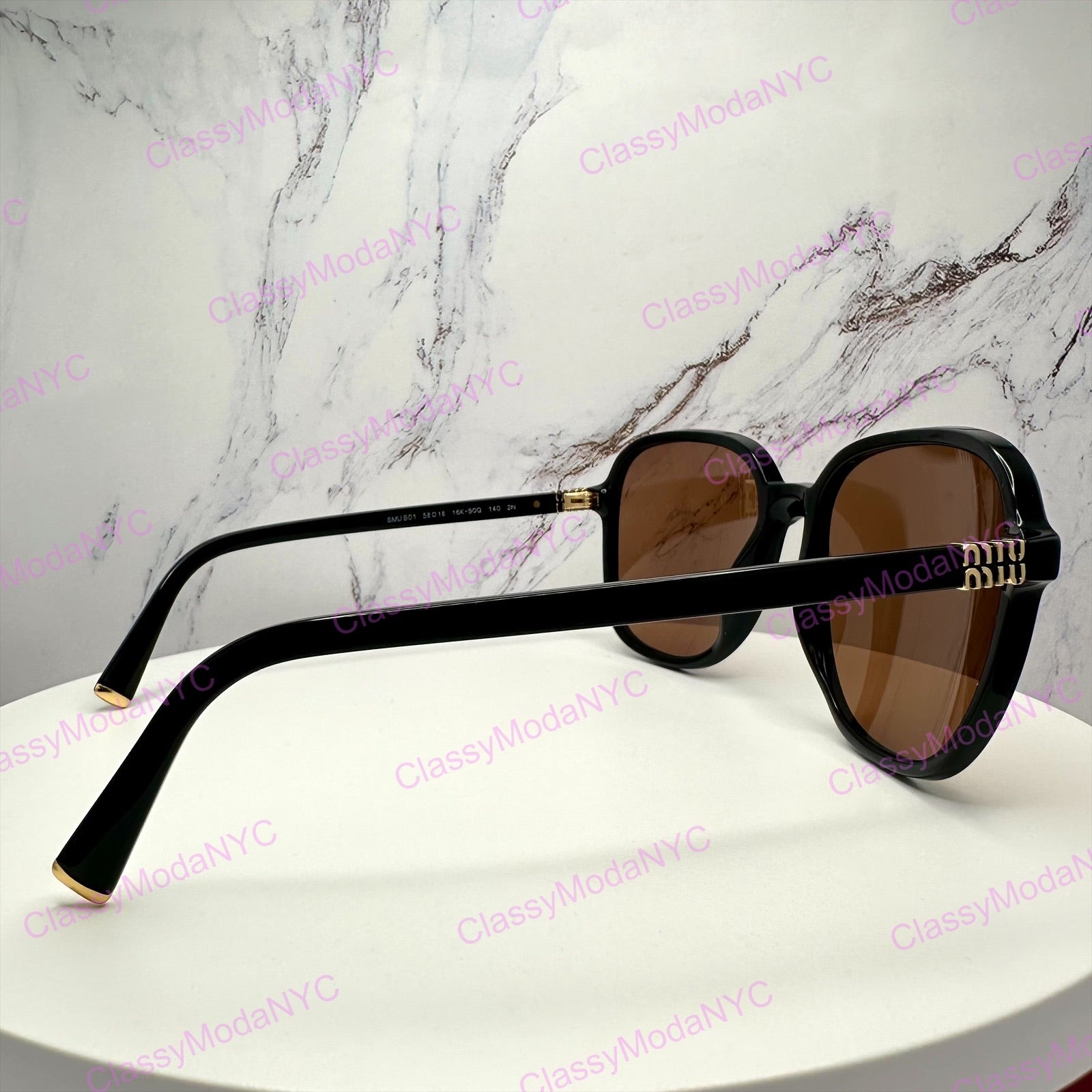 MU B01S 16K90Q MIU MIU Sunglasses Black Square 3