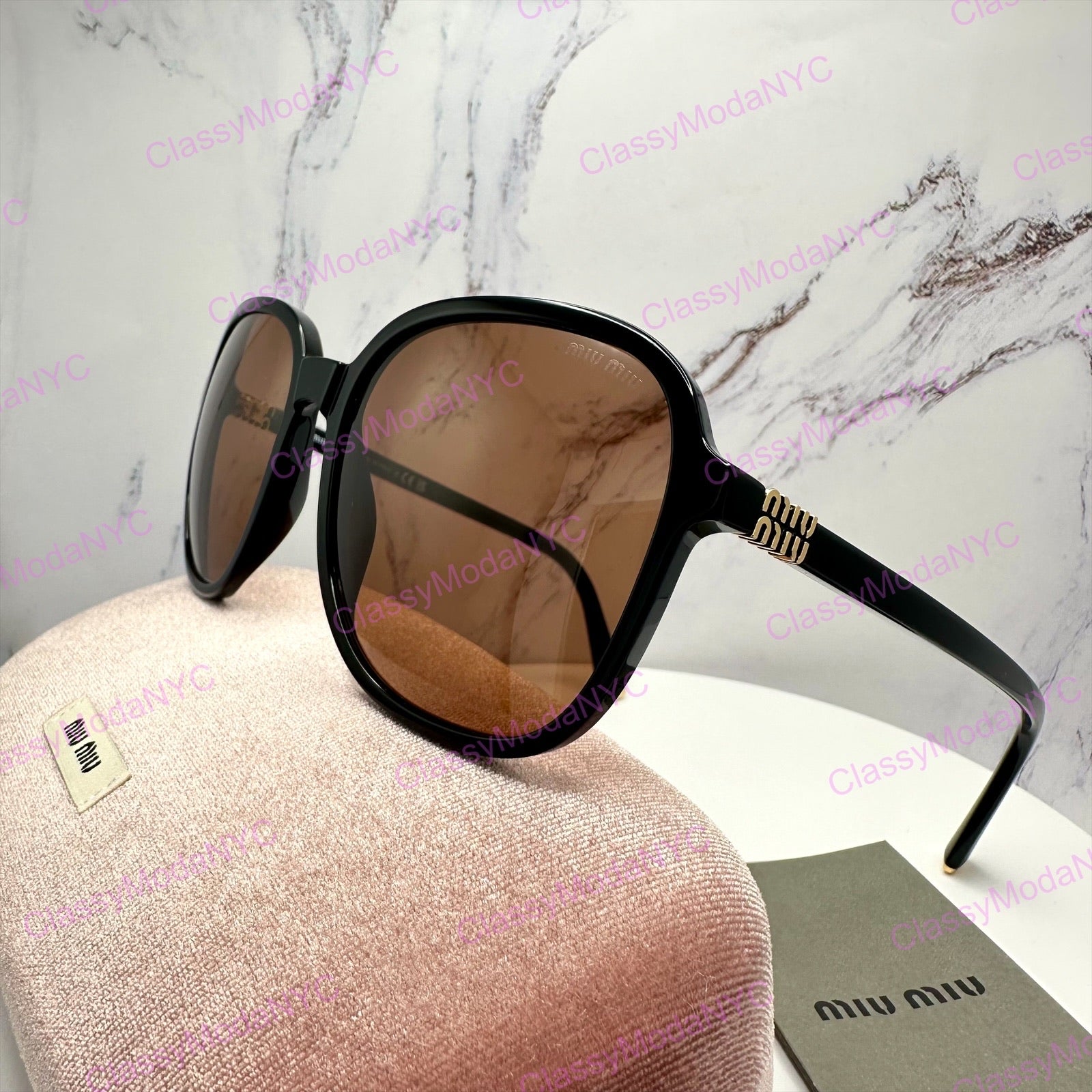 MU B01S 16K90Q MIU MIU Sunglasses Black Square 4