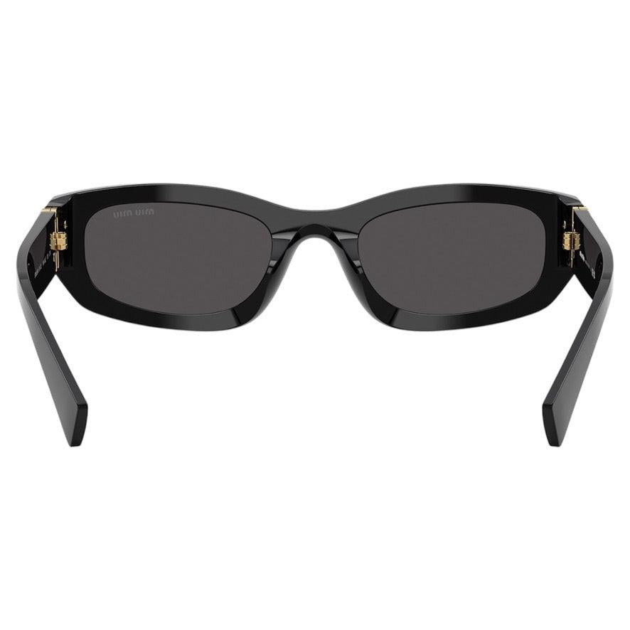 MIU MIU MUB04S 16K08Z black rectangular sunglasses back view