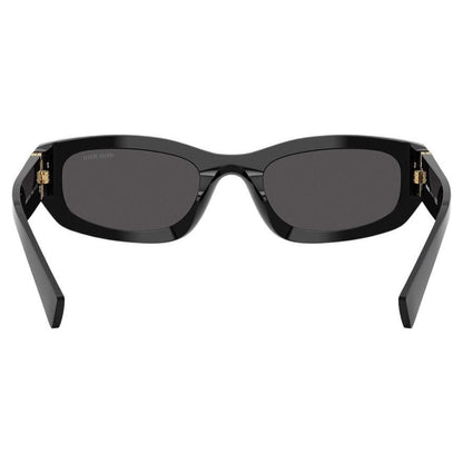 MIU MIU MUB04S 16K08Z black rectangular sunglasses back view