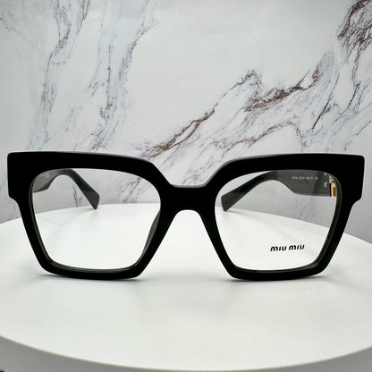 MU04UV 1AB1O1 Miu Miu black square eyeglasses for women front view 