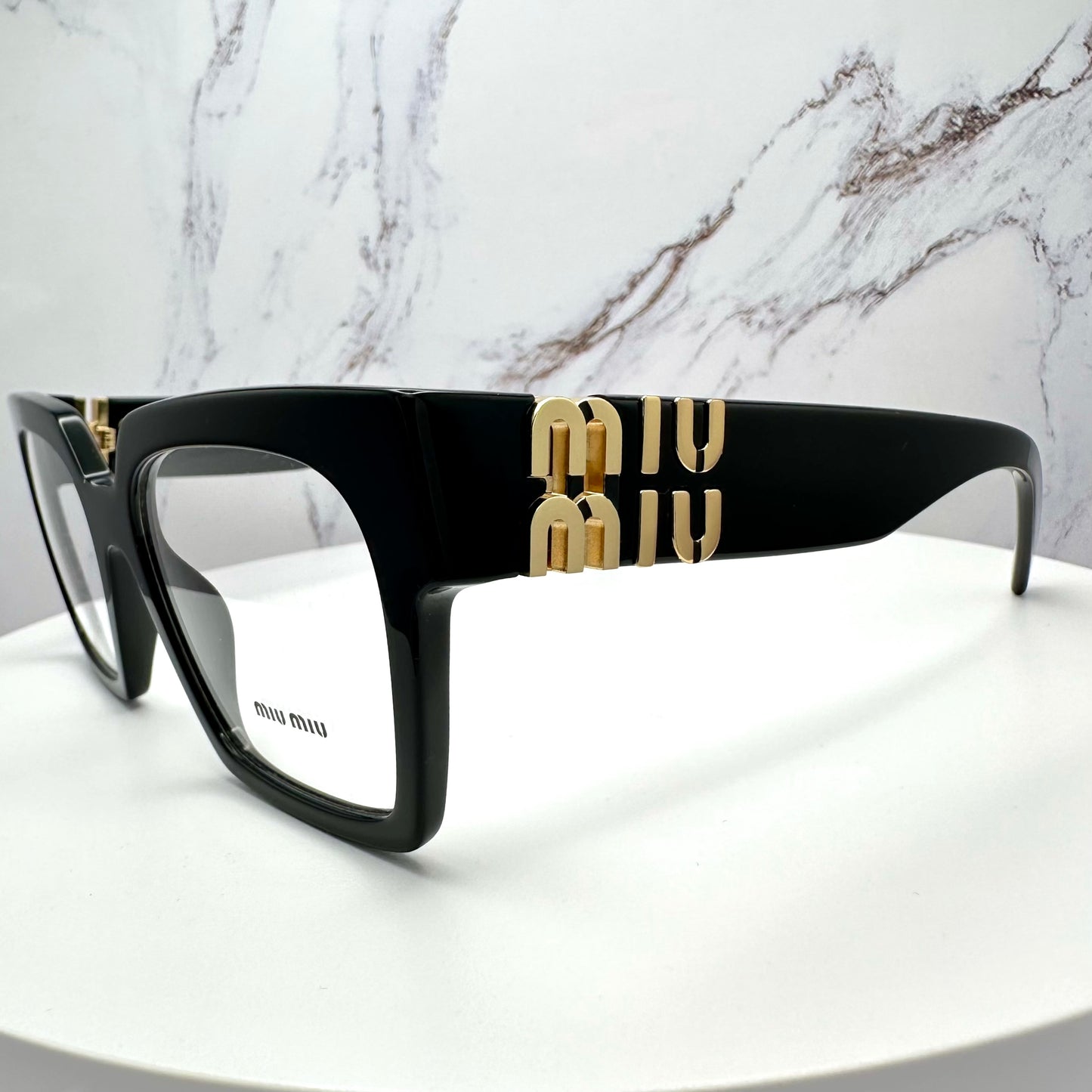 Miu Miu MU04UV 1AB1O1 black full rim square eyeglasses 