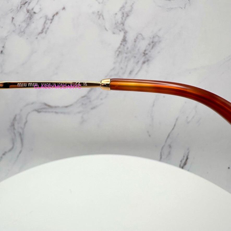 MIU MIU 0MU52YS 70E1T gold metal sunglasses
