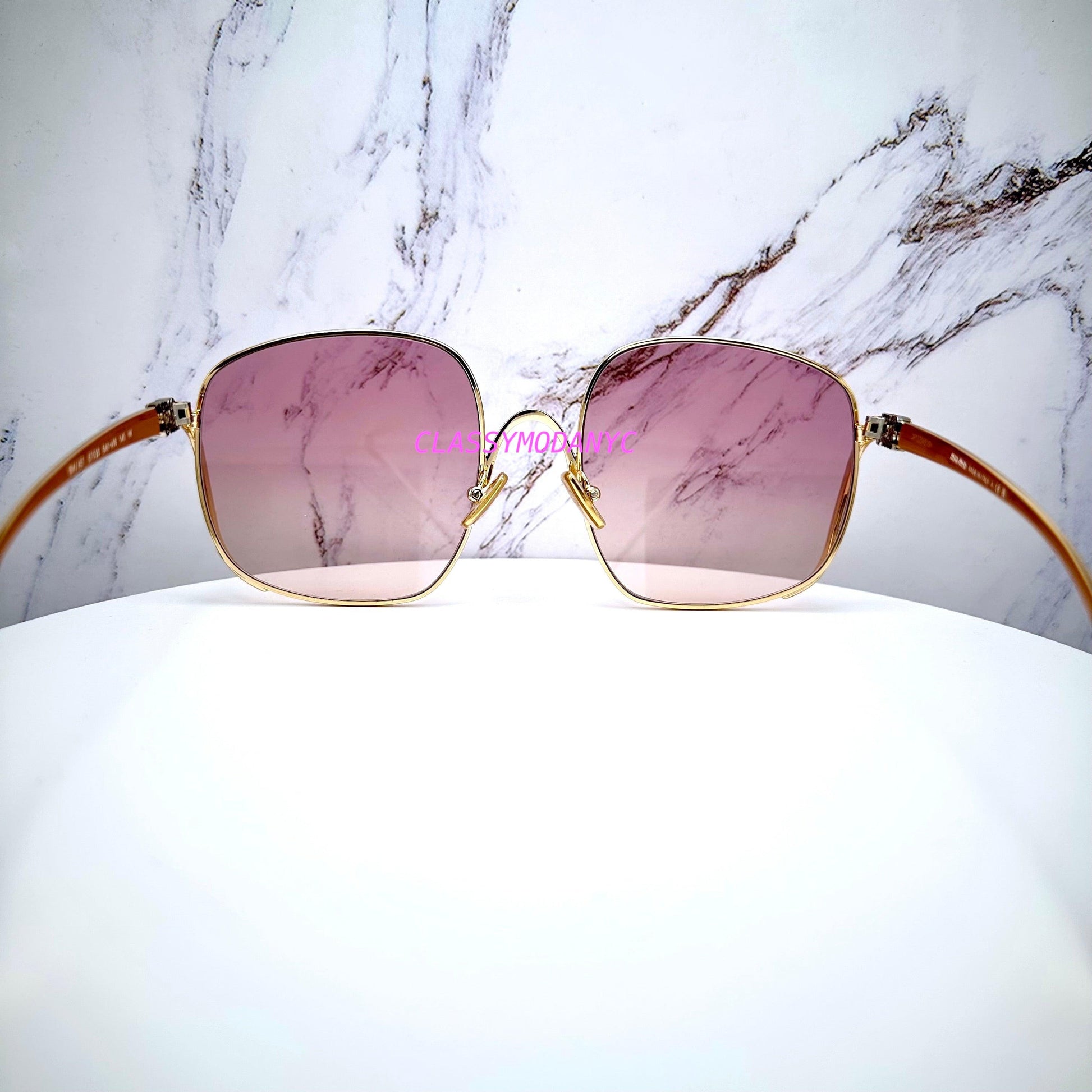 MIU MIU MUA57S 5AK40S gold frame back view