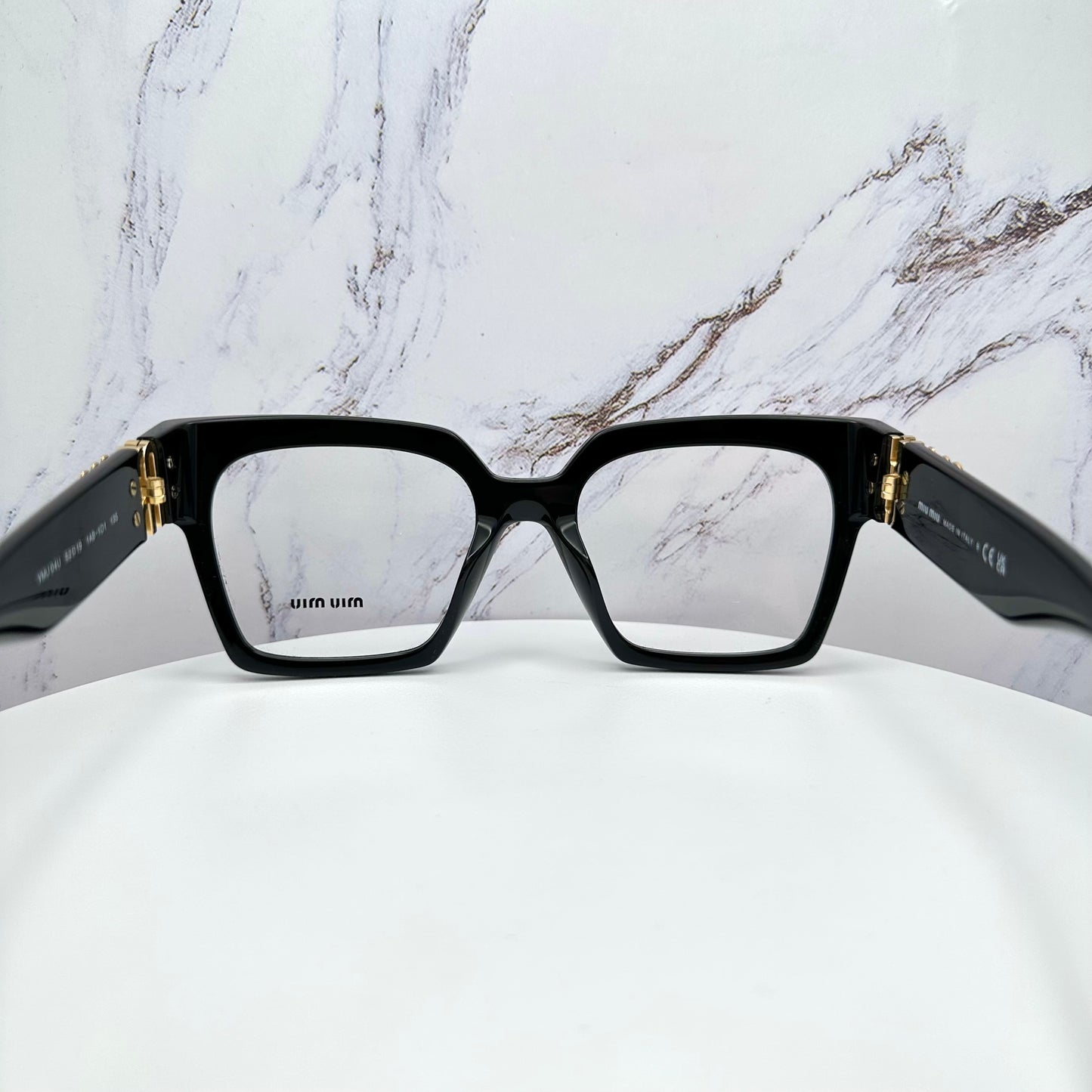 Miu Miu MU04UV 1AB1O1 black full rim square women's eyeglasses 