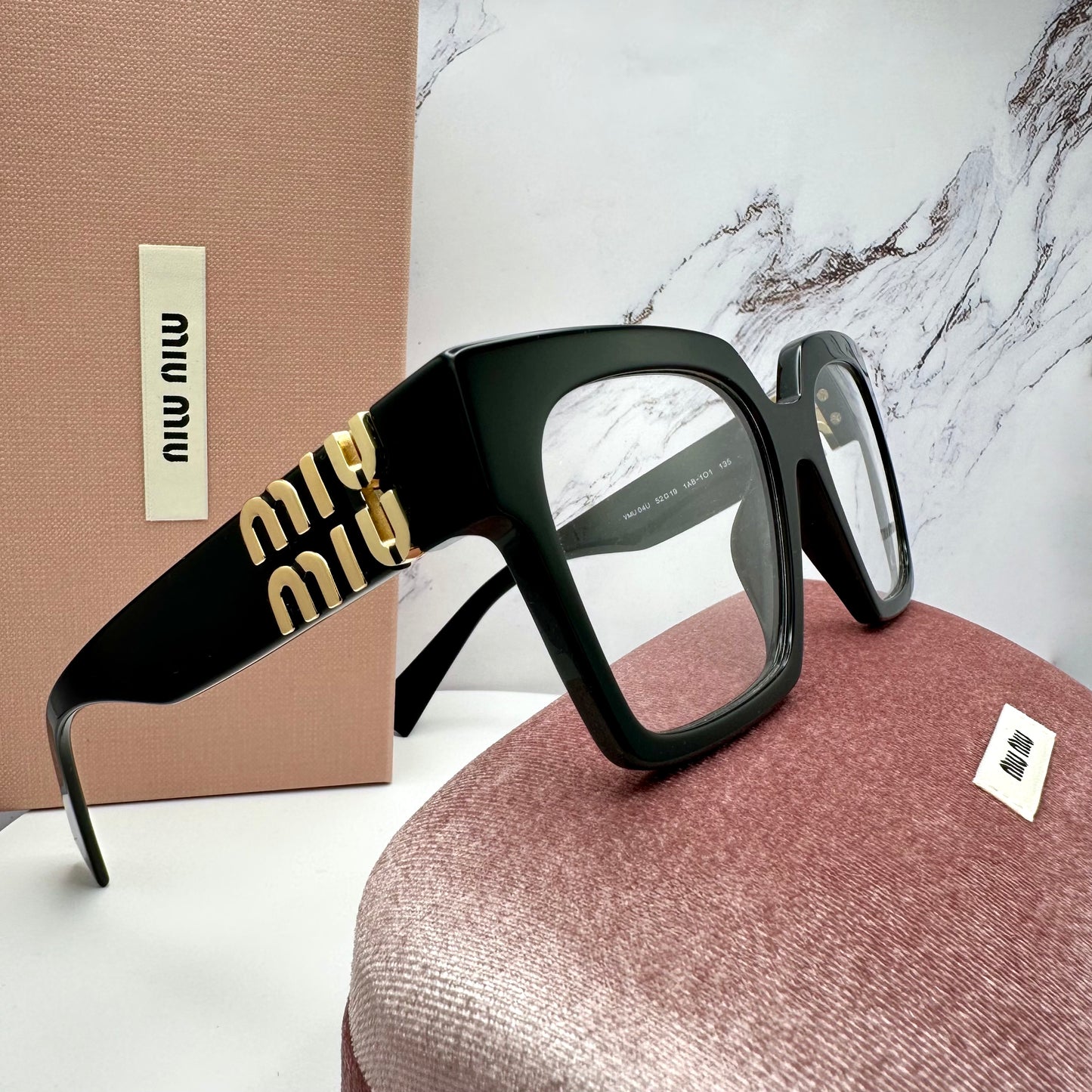 Miu Miu MU04UV 1AB1O1 black full rim square women's full rim  eyeglasses 