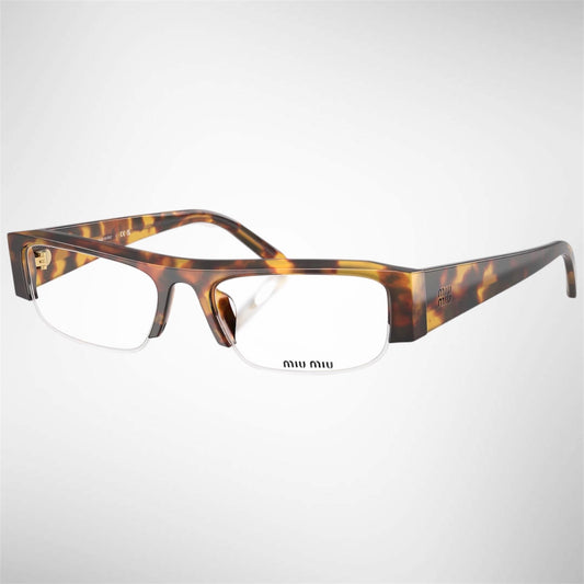 Miu miu MUB07S 14L08N brown tortoise rectangle sunglasses for women 