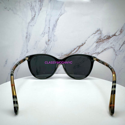 Burberry Sunglasses BE4455 4161/87 with black frame and check arms for women 