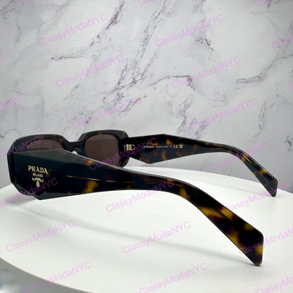 PR17WS 2AU8C1 Prada brown sunglasses side view 