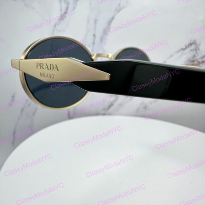 PR65ZS ZVN09T Prada sunglasses side view gold 