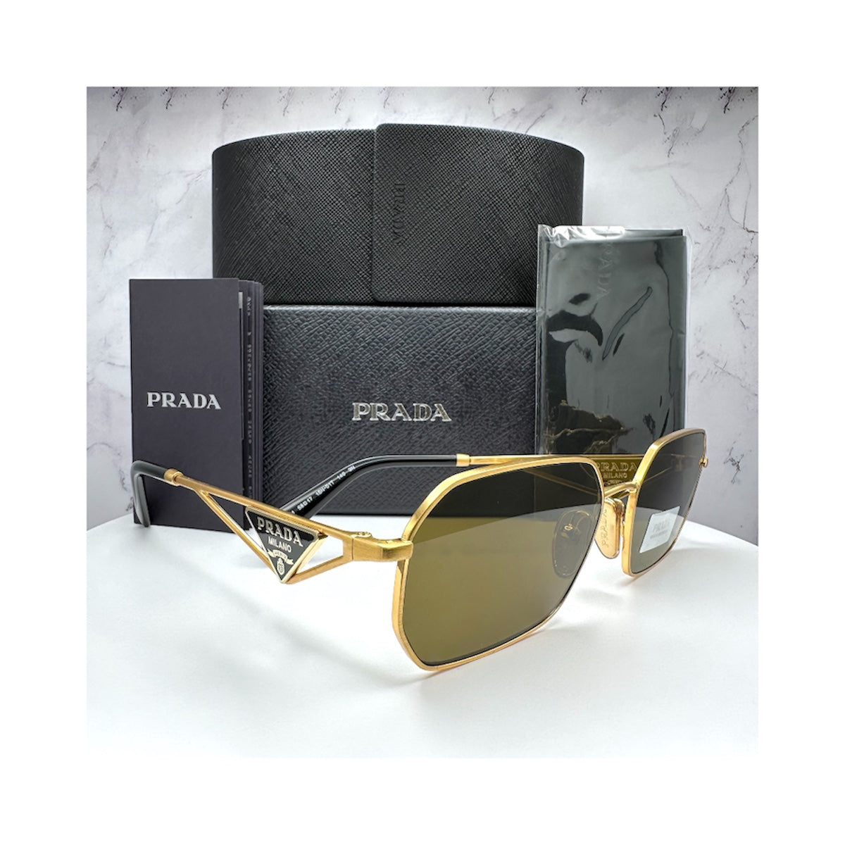 PRA51 15N01T Prada Gold Metal sunglasses 