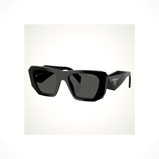 PRADA PRB18S 16K08Z Black Square Cat Eye Women’s Sunglasses Gray Lens