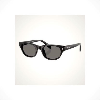 PRADA PRC08S 16K90T Black Cat Eye Unisex Gray Polarized Sunglasses
