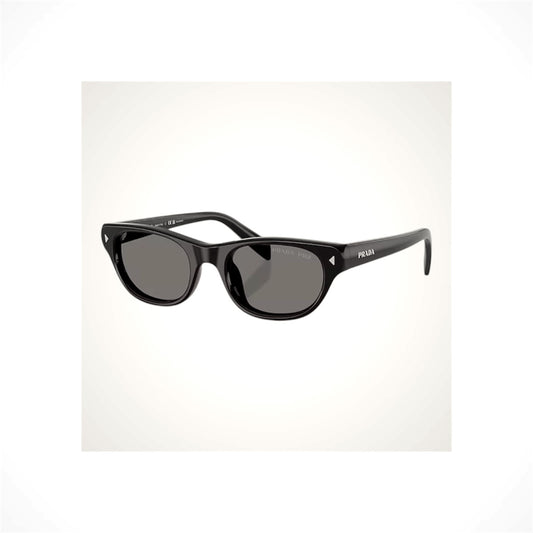 PRADA PRC08S 16K90T Black Cat Eye Unisex Gray Polarized Sunglasses