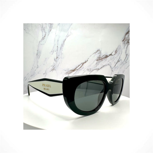 PRADA PRD02S 20G08Z Black White Talc Oval Women’s Sunglasses