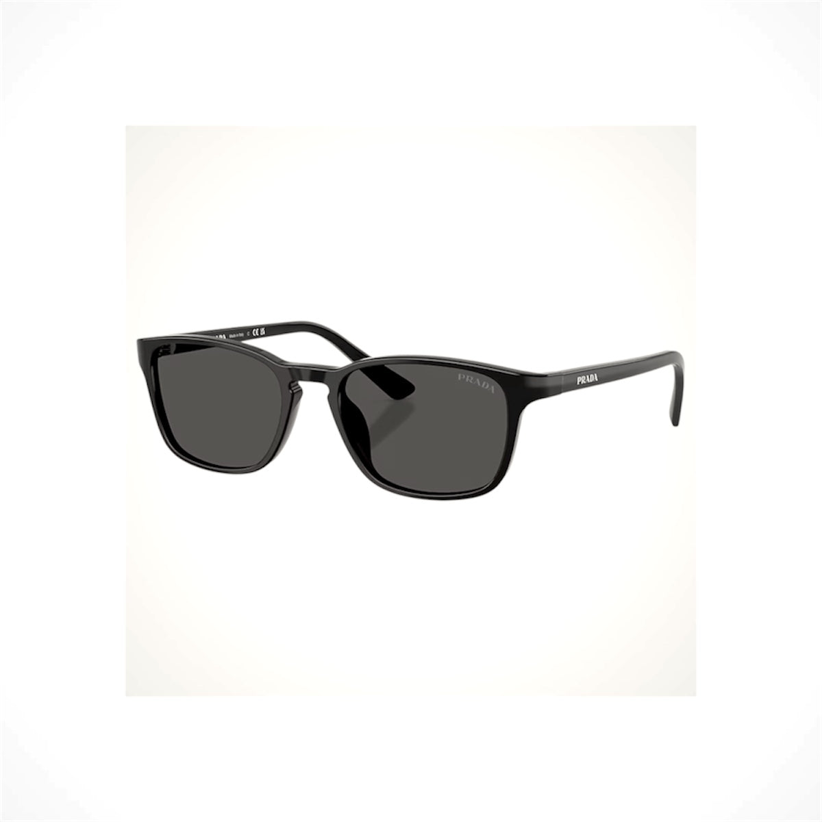 PRADA PRD13SU 16K08Z Black Square Pillow Aviator Men’s Sunglasses Gray Lens