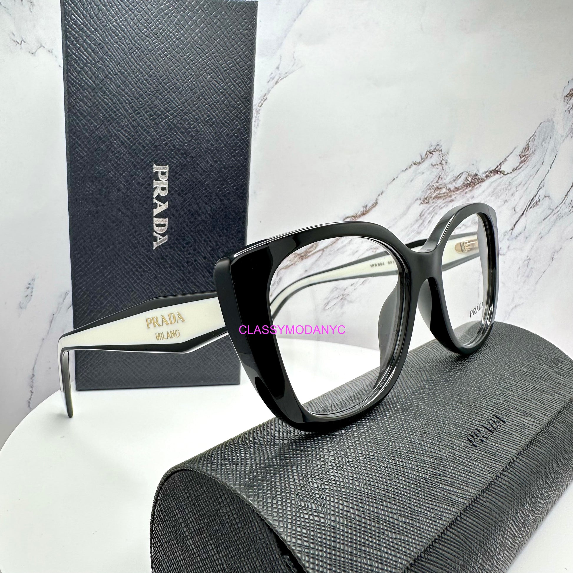 PRB04V 16K1O1 Prada eyeglasses side view 
