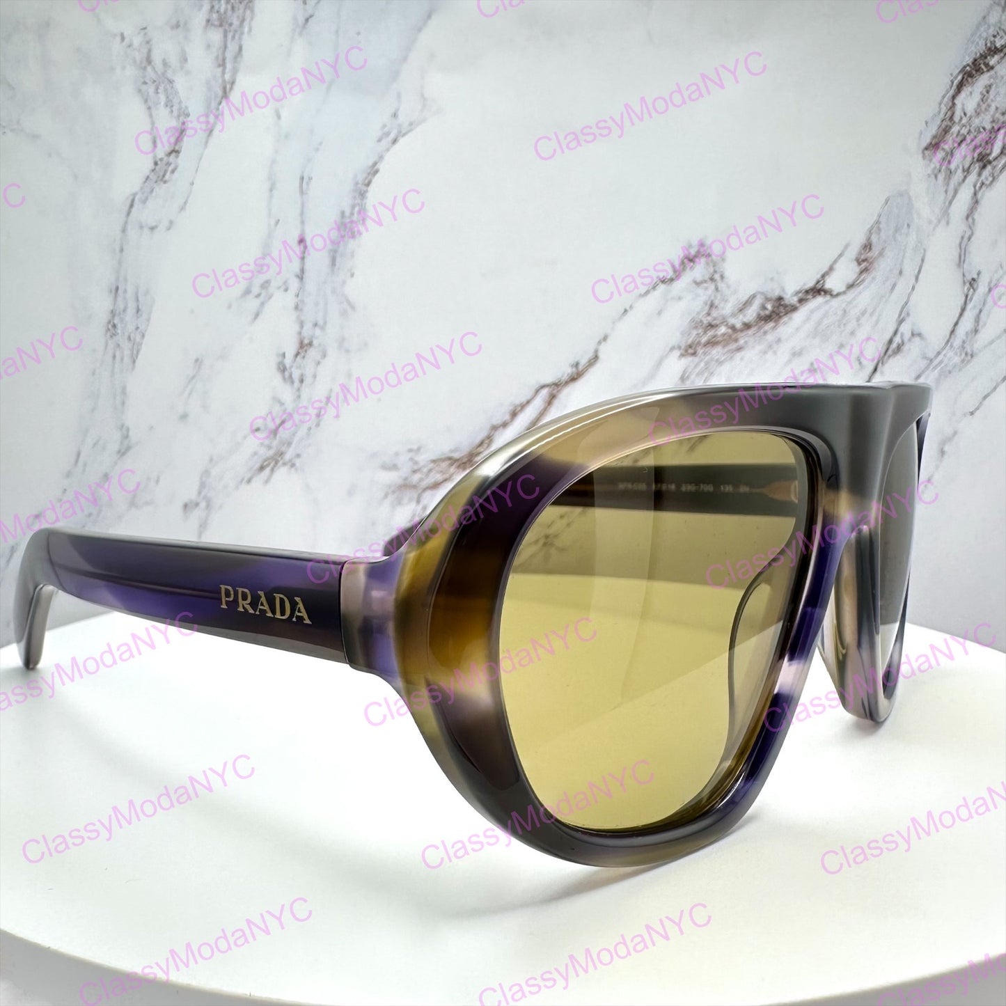 PRC053 23G70G Prada sunglasses aviator side view 