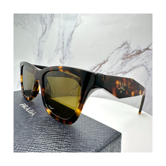 PRC07S 14L09Z Brown tortoise symbole logo sunglasses 