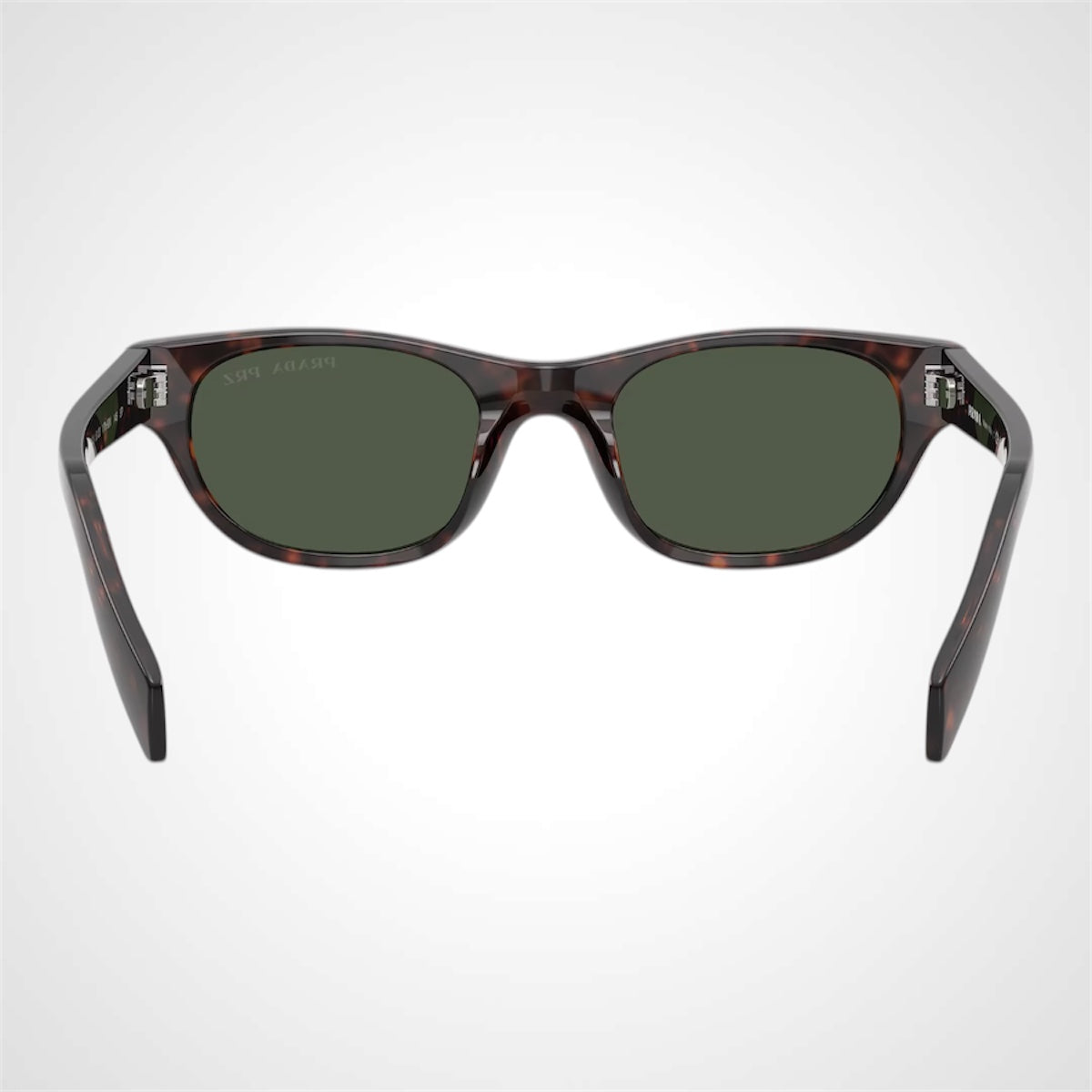 PRC08S 17N90V Prada Sunglasses brown havana front frame back view  