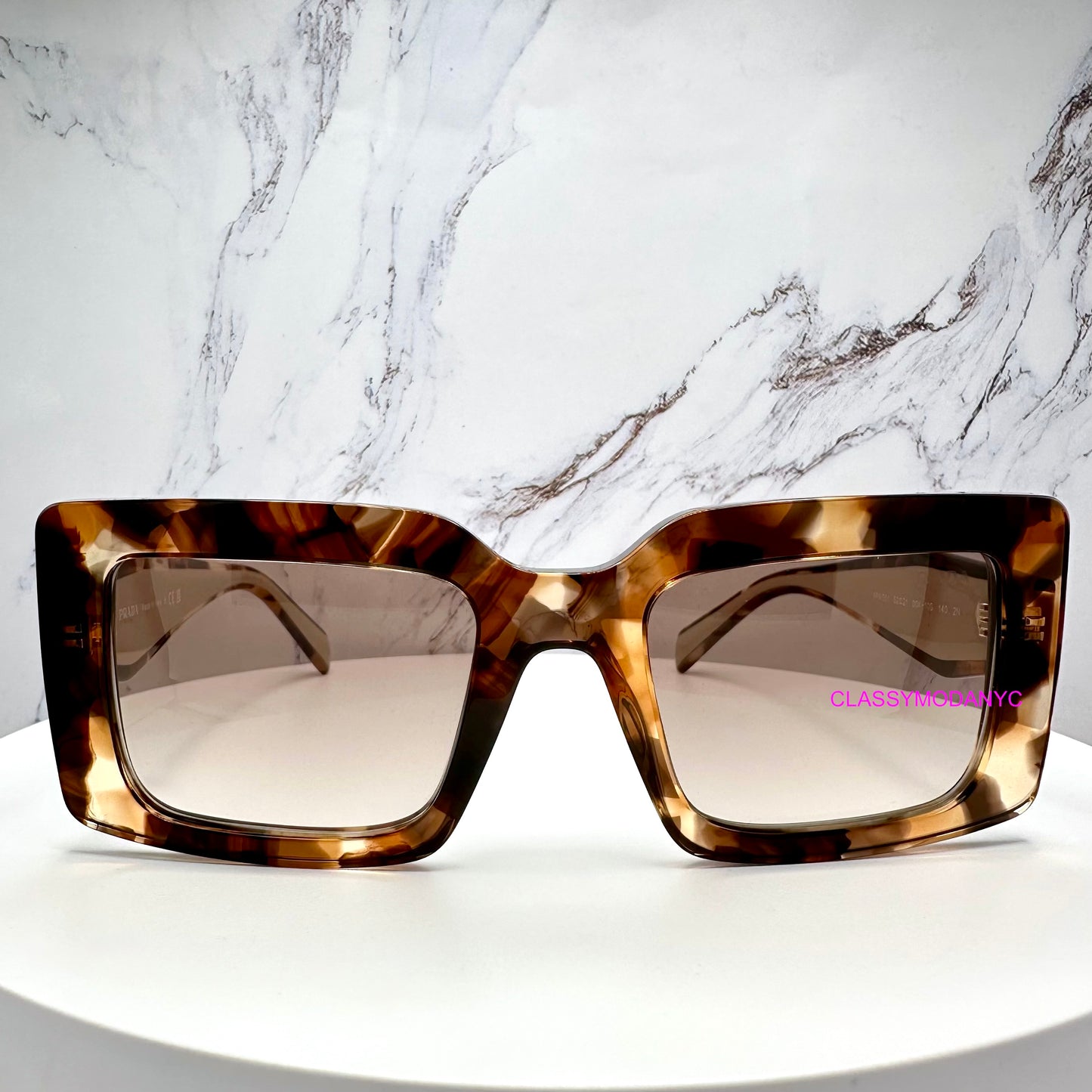 PRD01S 00K10S Prada Sunglasses Brown front view 