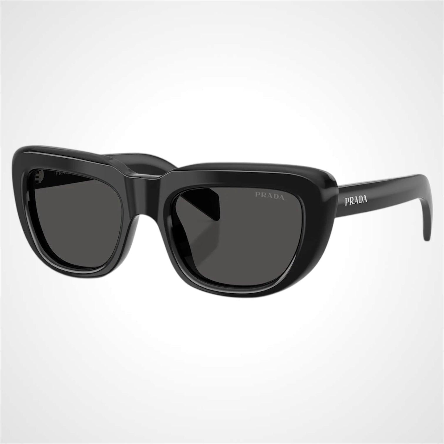 PRD07S 16K08Z Prada black rectangle women's sunglasses 