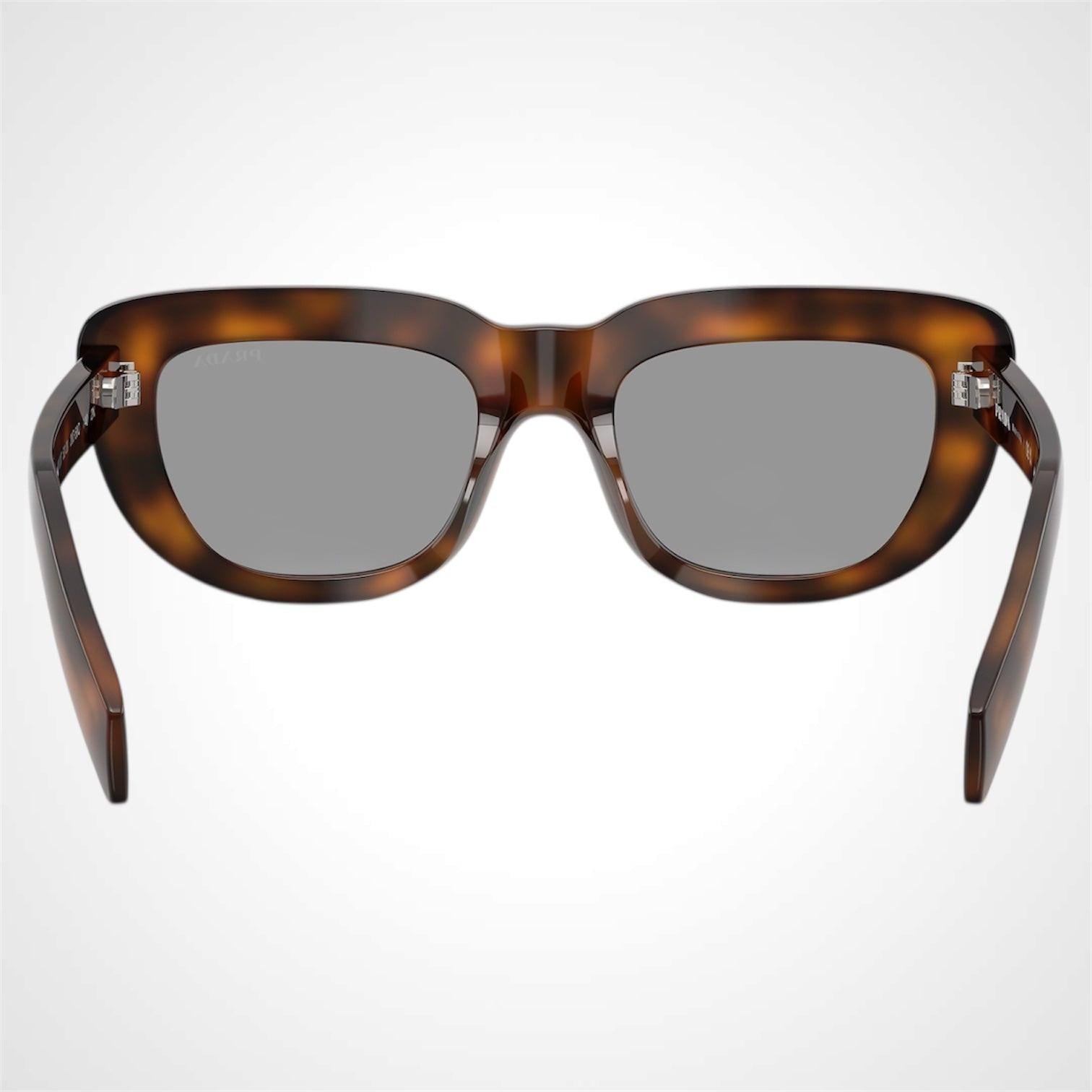 PRD07S 20D50Q rectangle women's juniper tortoise sunglasses back view 